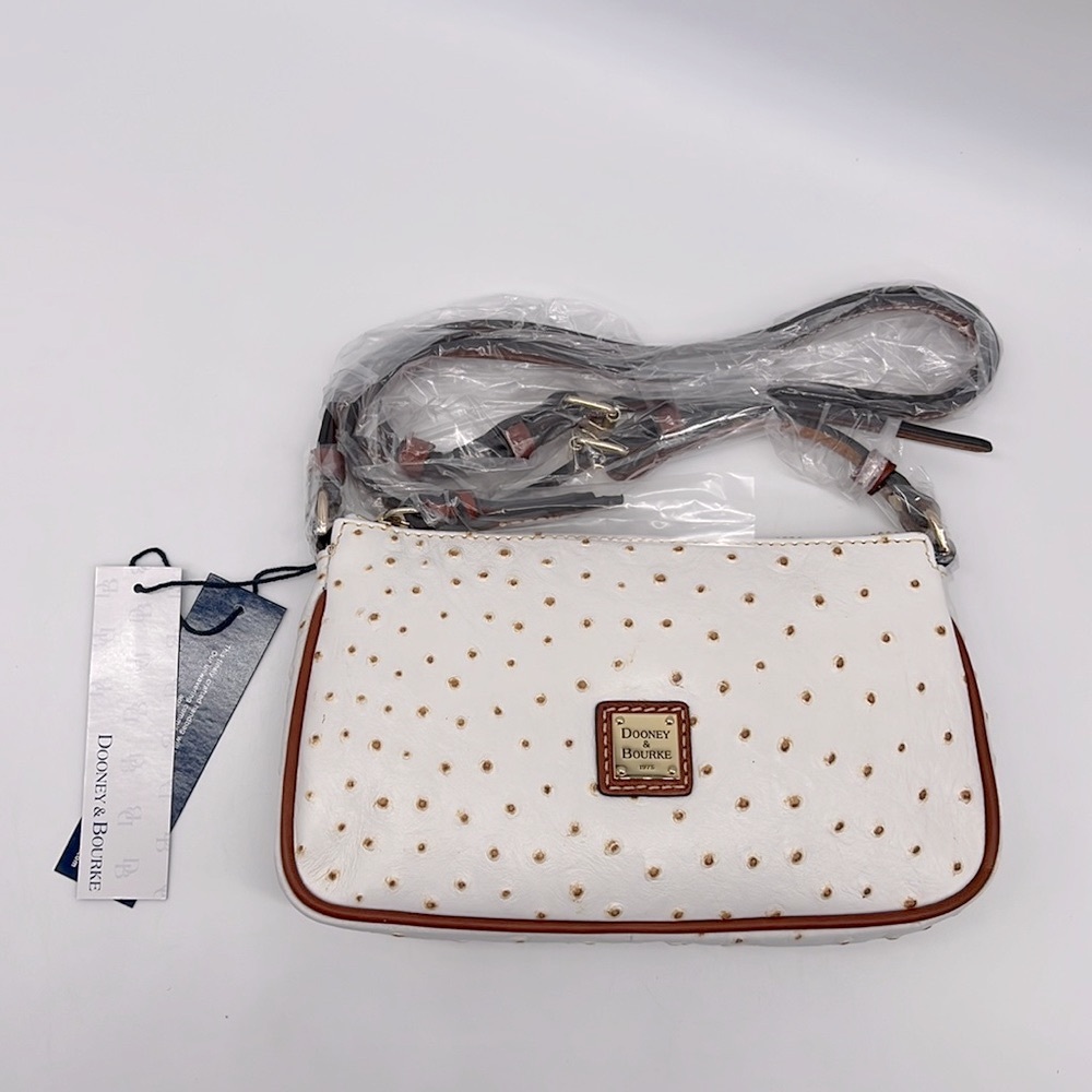 Dooney & Bourke Ostrich Lexi Crossbody Bone